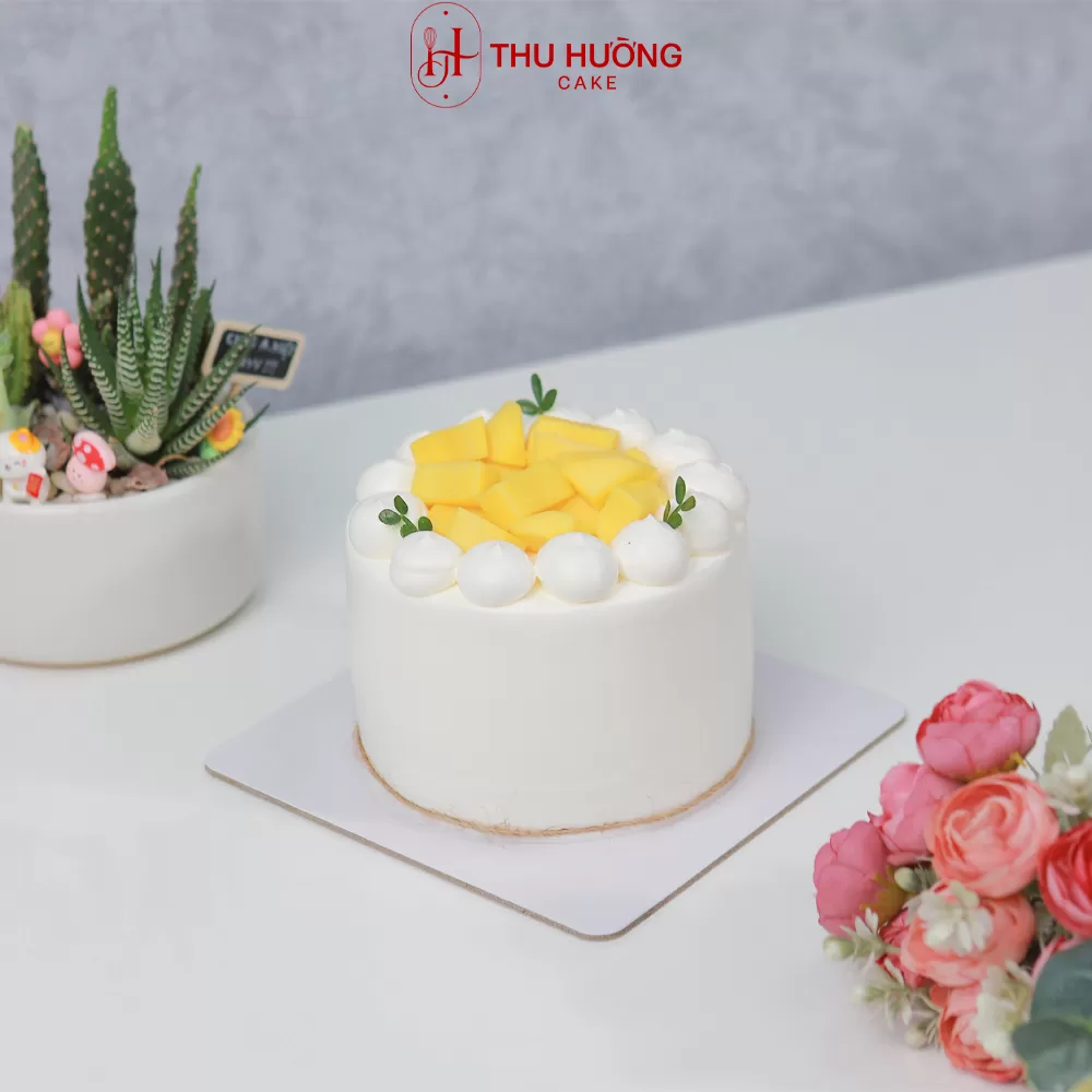 Banh sinh nhat decor xoai tuoi