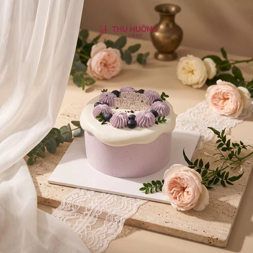 Bánh sinh nhật tone tím đẹp