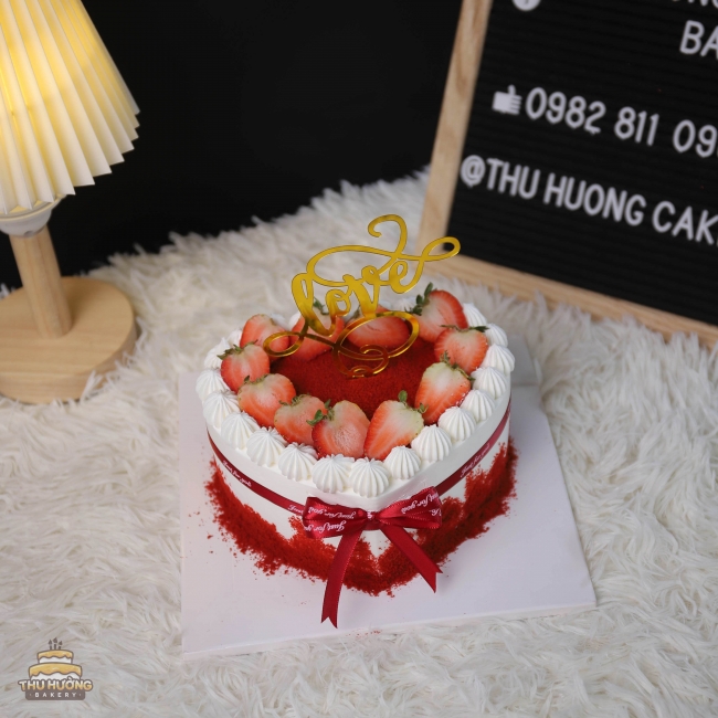 Bánh sinh nhật tạo hình trái tim chúc mừng sinh nhật chồng yêu (Mẫu 52964)  - FRIENDSHIP CAKES & GIFT