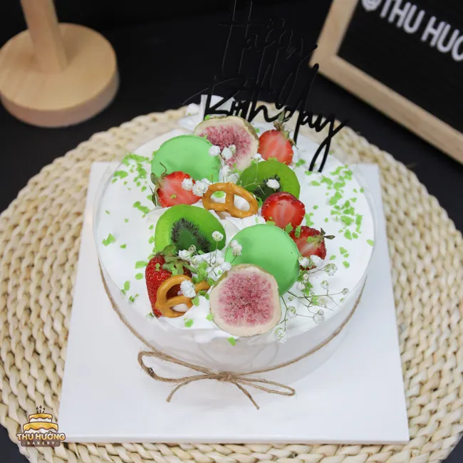 Bánh sinh nhật hoa quả bánh macaron