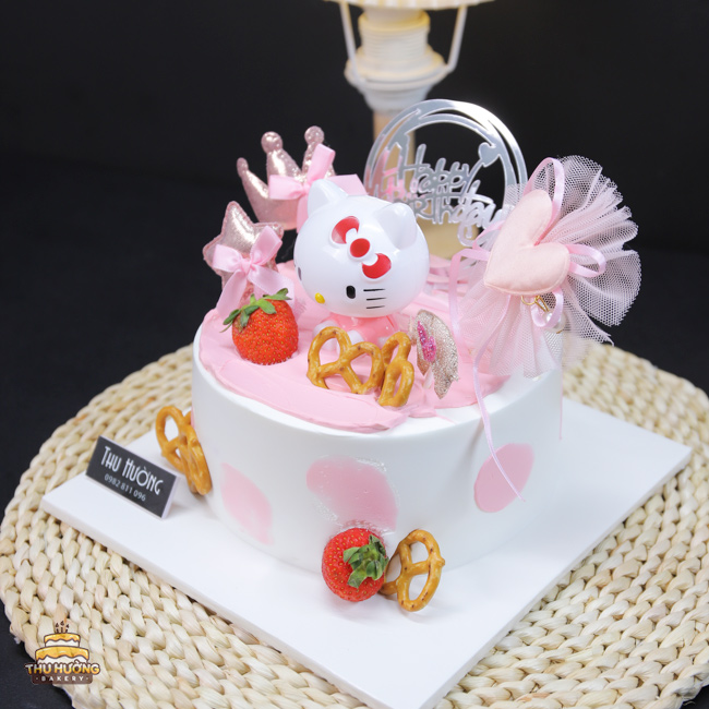 Bánh sinh nhật tạo hình hello kitty mặc áo đỏ siêu dễ thương đáng yêu tặng  con gái | Bánh Kem Ngộ Nghĩnh