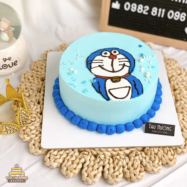 Bánh sinh nhật vẽ hình doraemon