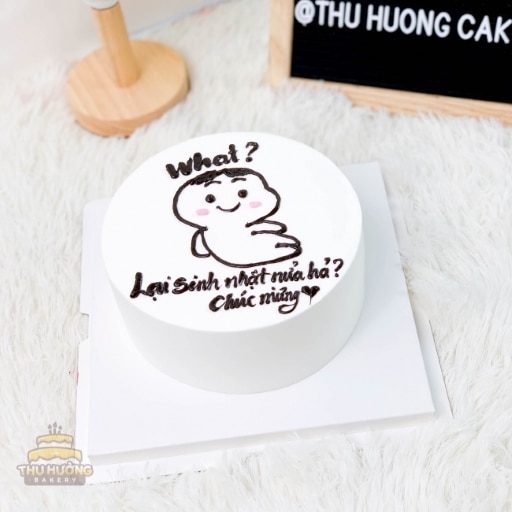 Bánh sinh nhật vẽ hình chibi hài hước tặng bạn