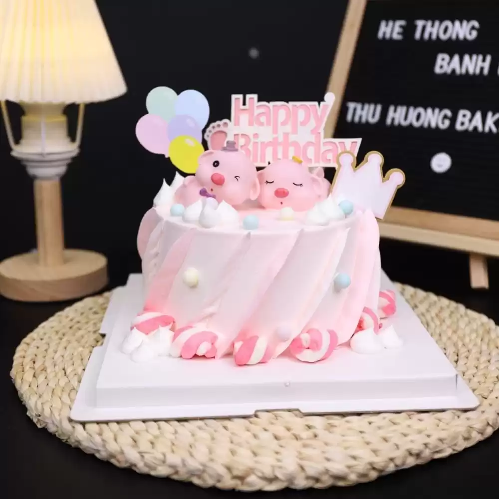 Mẫu Bánh Sinh Nhật Hình Con Lợn Cute