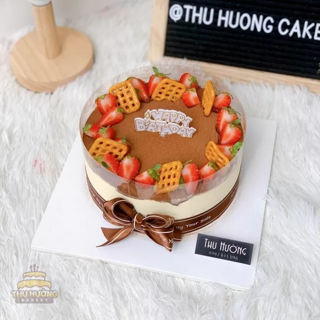 Mẫu Bánh Tiramisu Phủ Bột Cacao đơn Giản