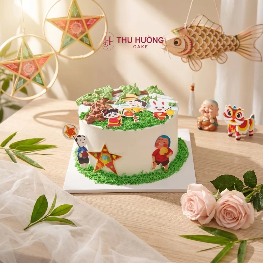 Bánh sinh nhật trung thu đơn giản