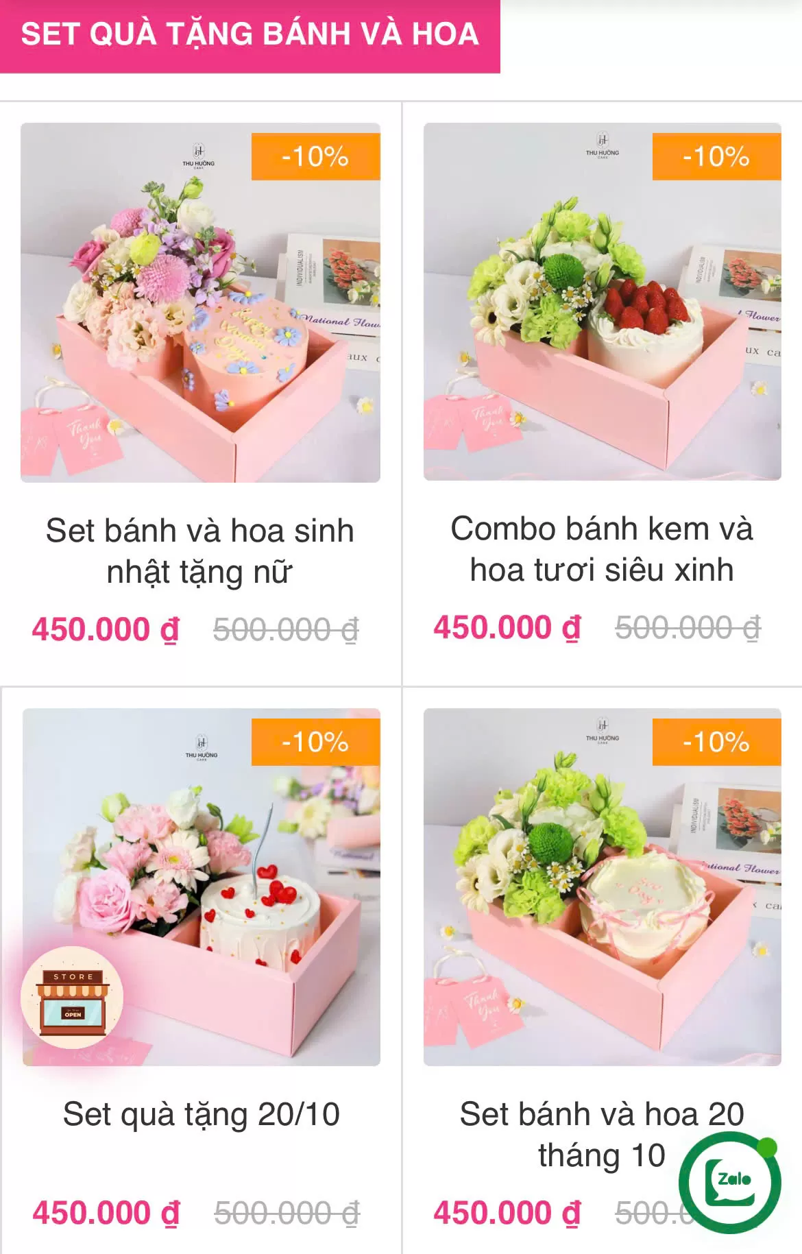 Đặt Mua Set Bánh Và Hoa Từ Thu Hường Cake