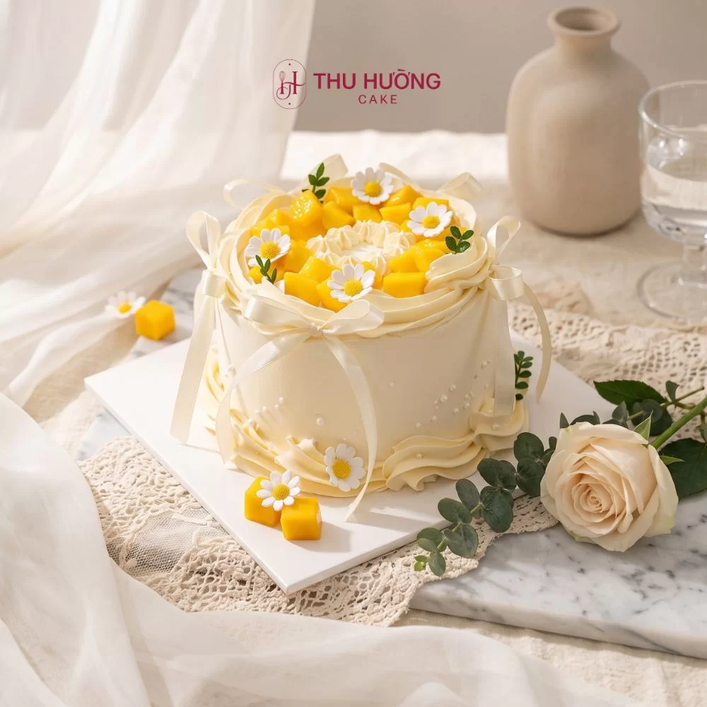 Bánh sinh nhật decor xoài tươi