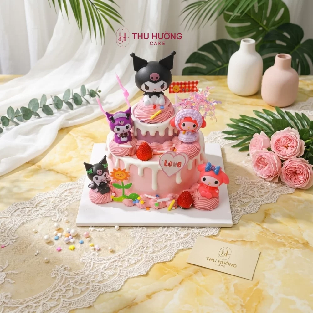 Bánh kuromi sinh nhật 2 tầng